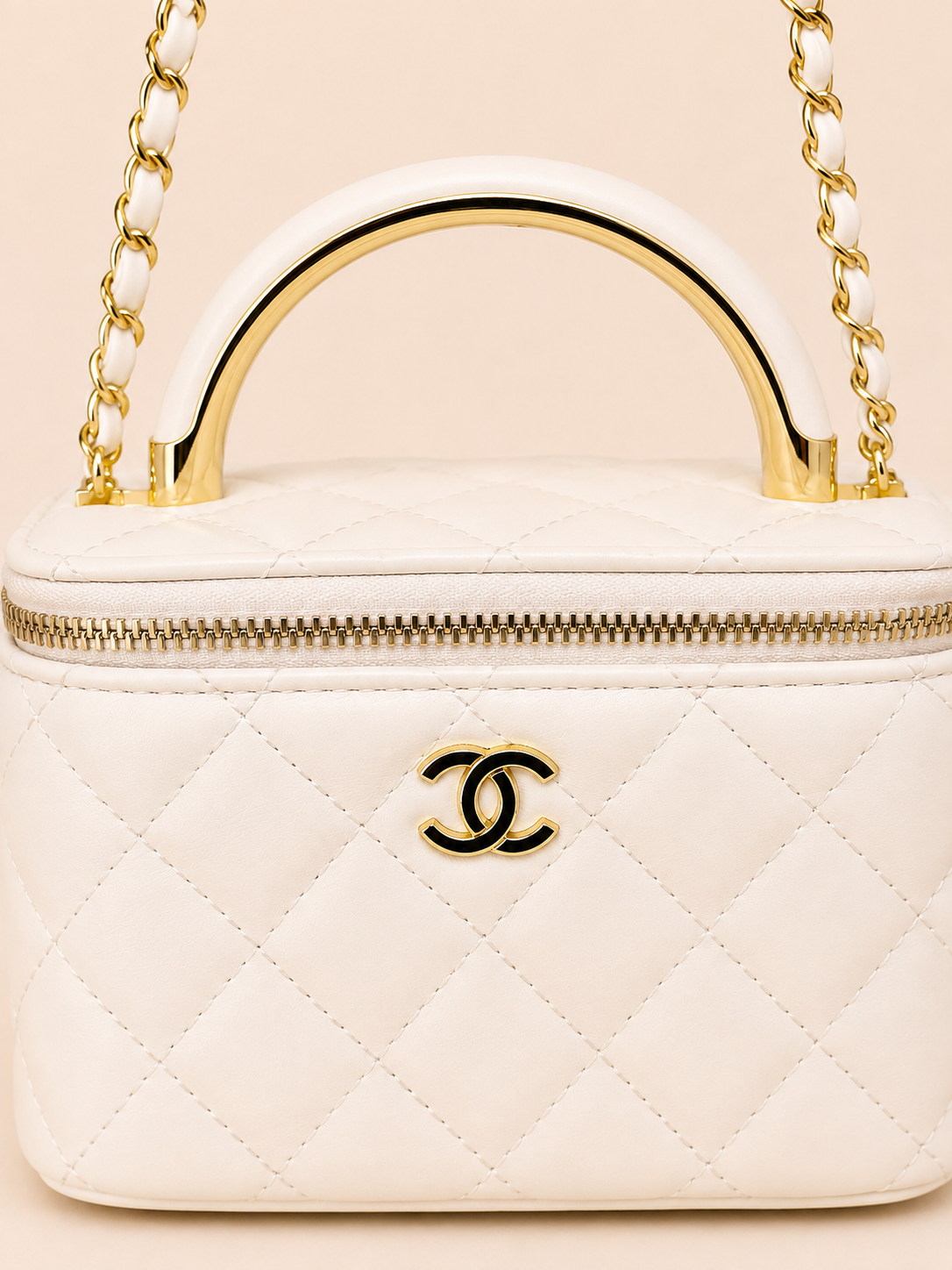 BOLSO DE MANO CHANEL BLANCO