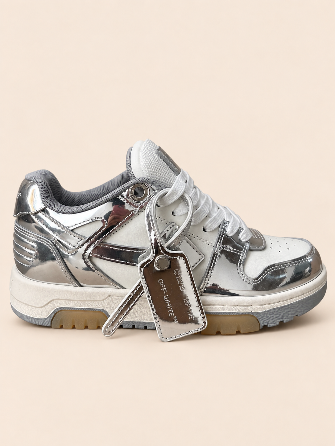 ZAPATOS OFF WHITE PLATEADOS