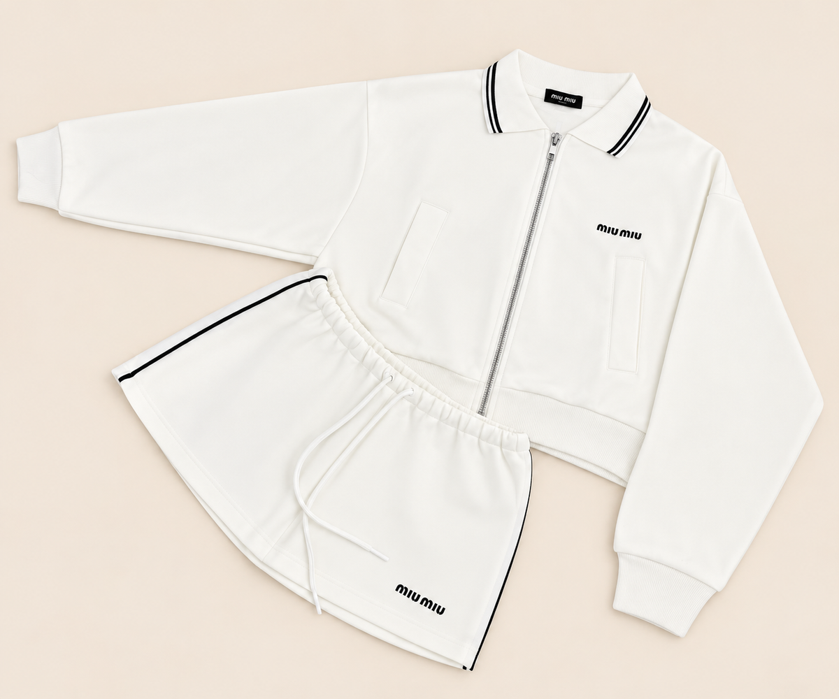 CONJUNTO MIU MIU BLANCO FALDA BUZO