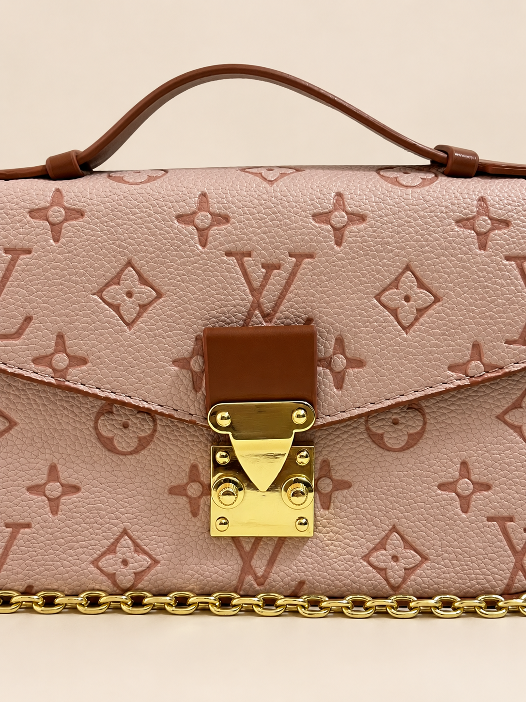 BOLSO DE MANO LV ROSADO