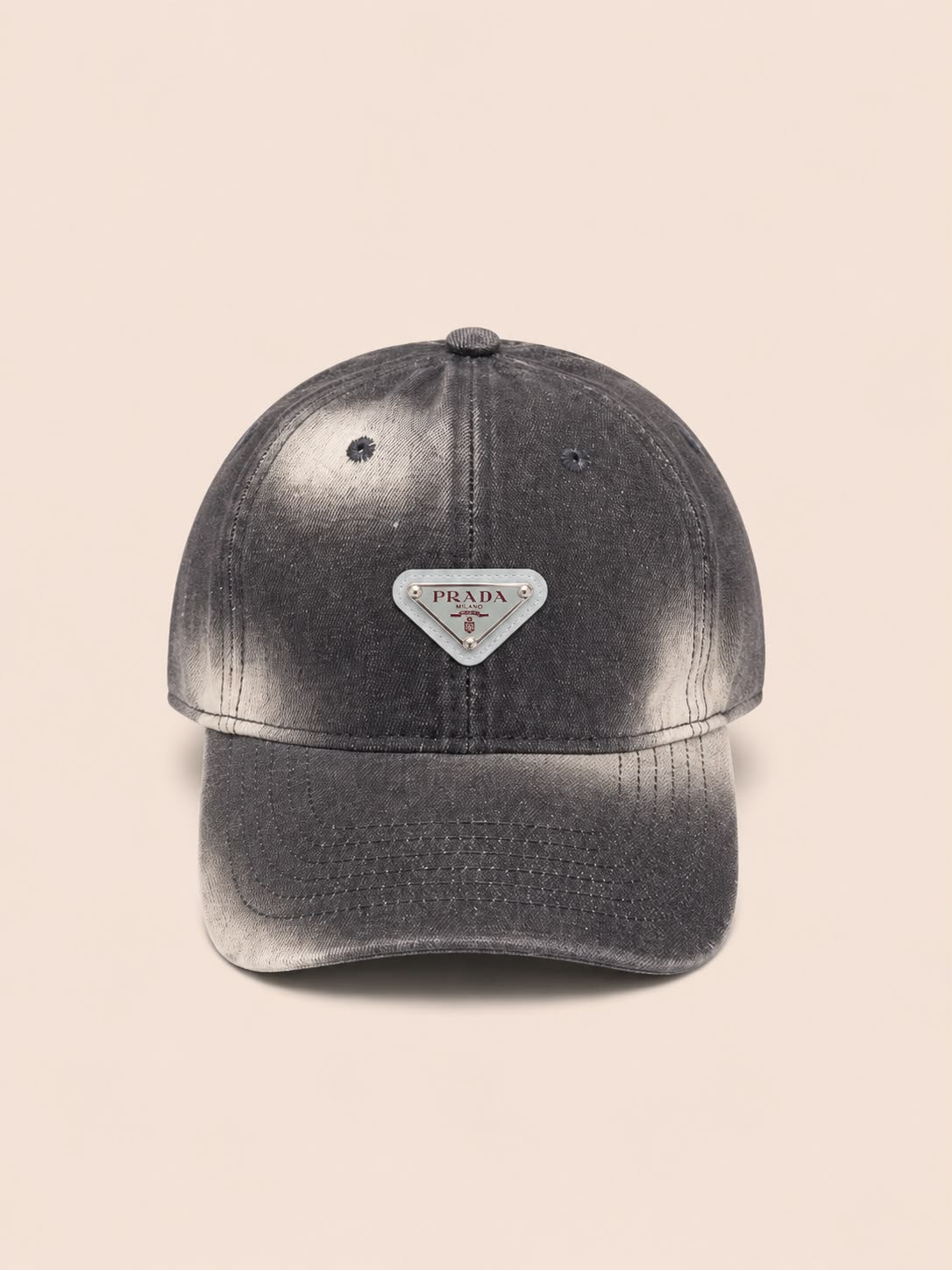 GORRA PRADA GRIS BLANCA