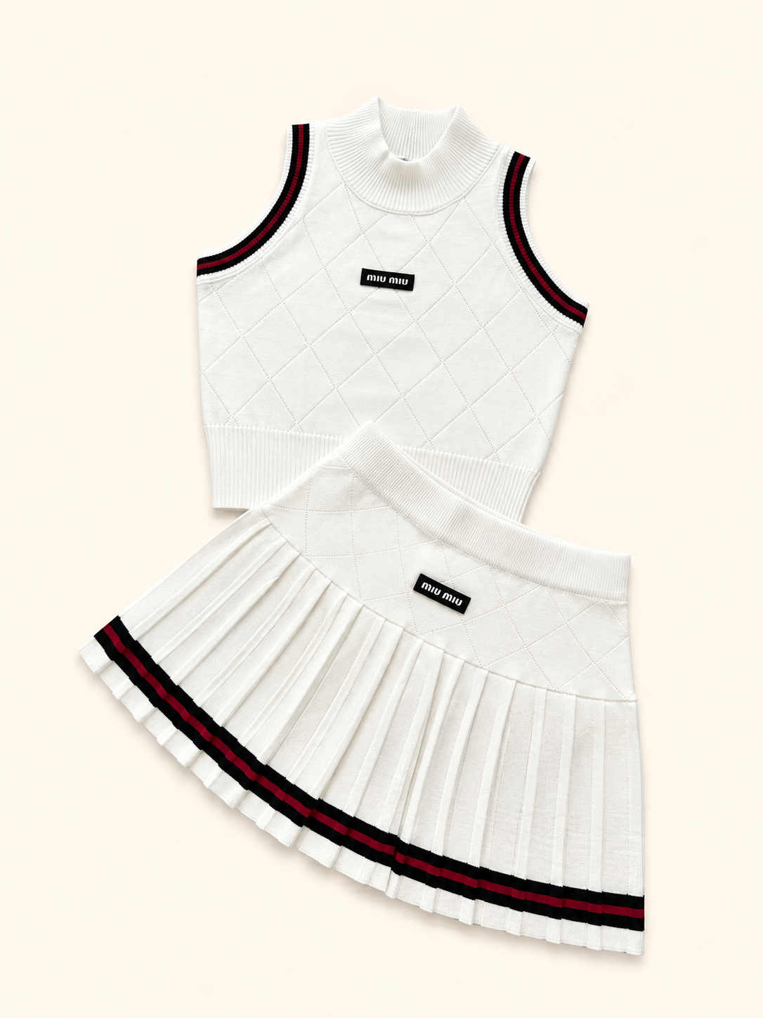 CONJUNTO MIU MIU BLANCO BÁSICA