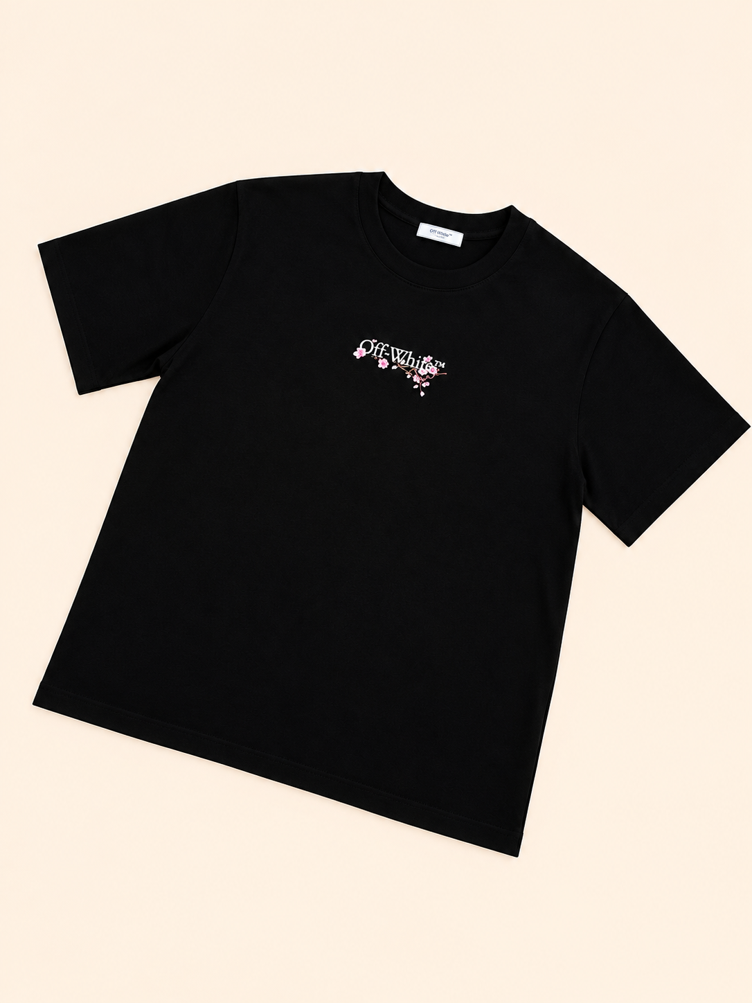 BLUSON OFF WHITE NEGRO FLOR