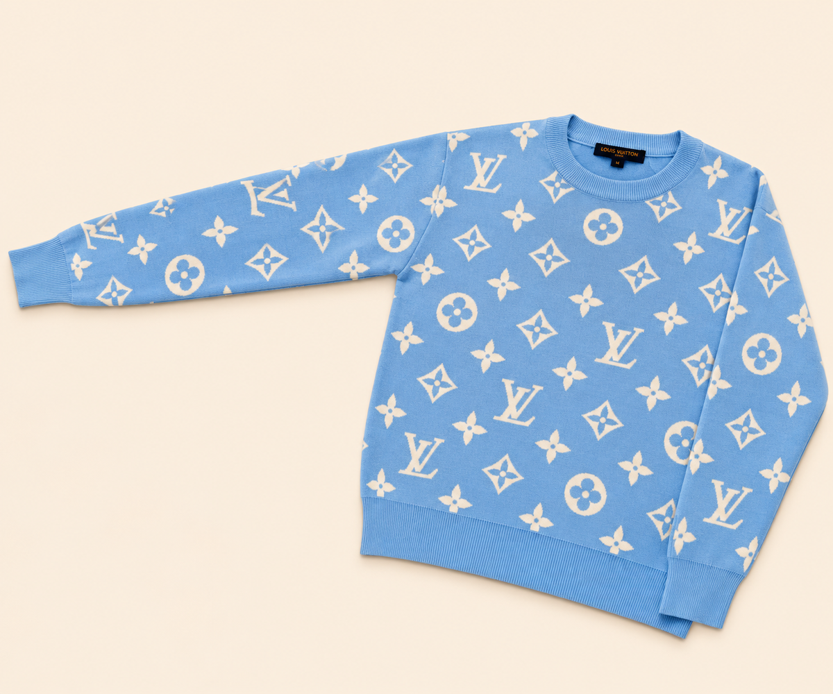 BUZO LV AZUL LETRAS