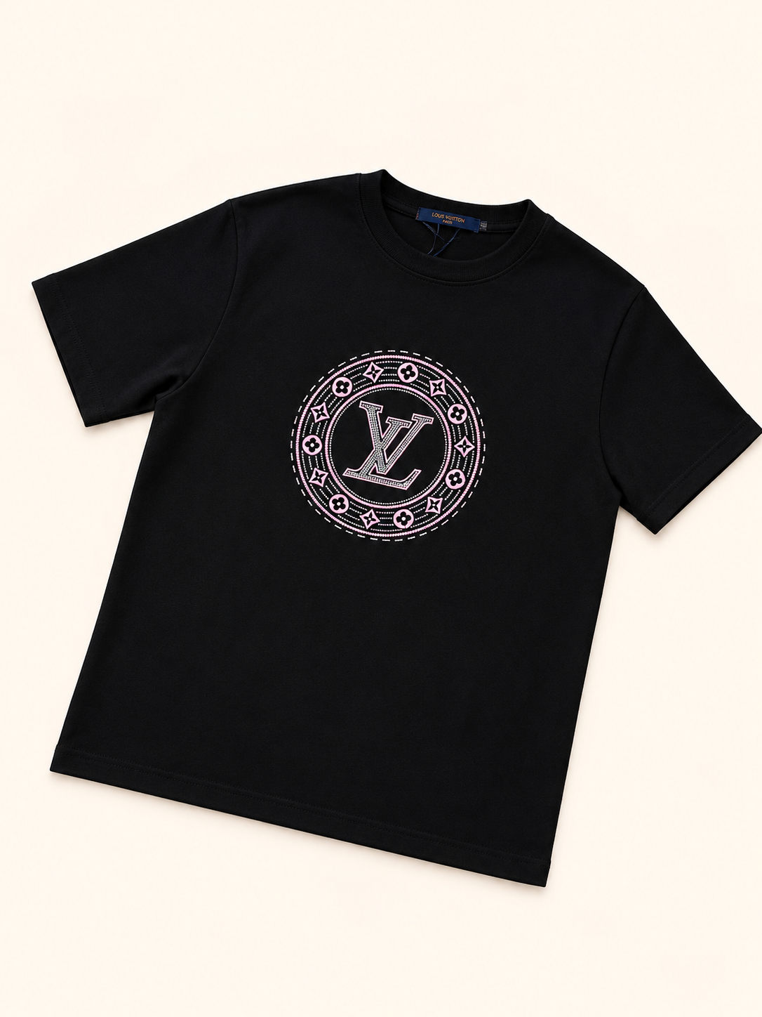 CAMISA LV NEGRA BRILLOS