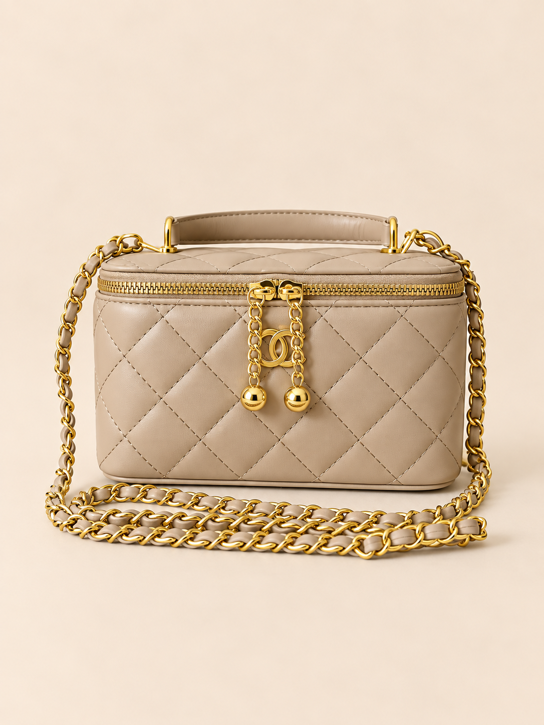 BOLSO DE MANO CHANEL BEIGE