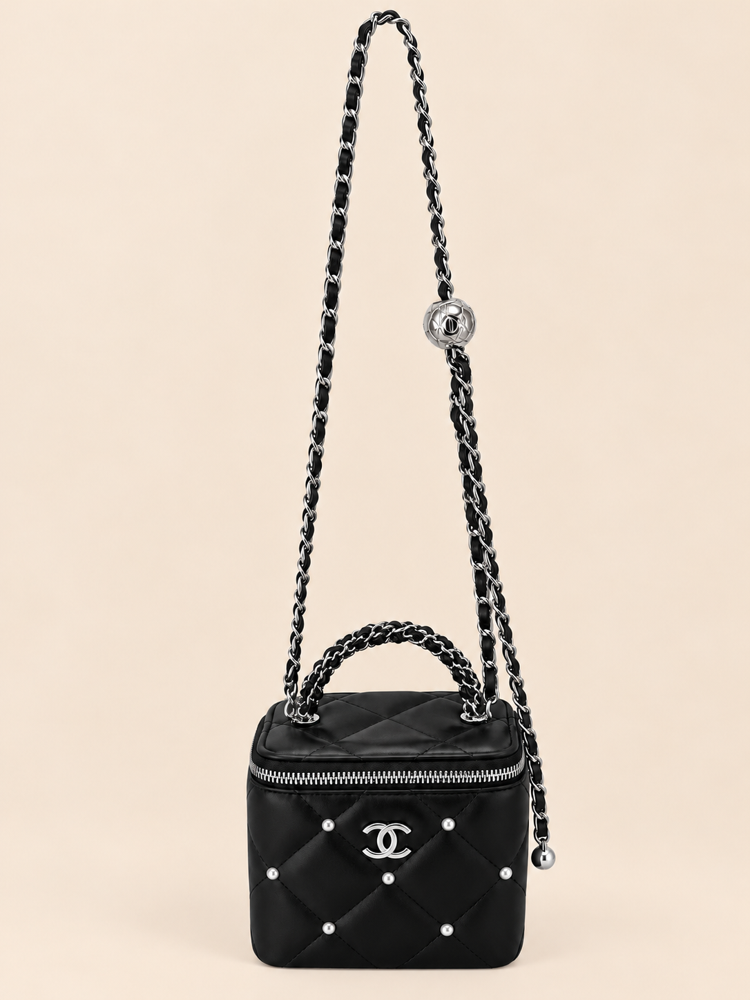 BOLSO DE MANO CHANEL NEGRO PEQUEÑO