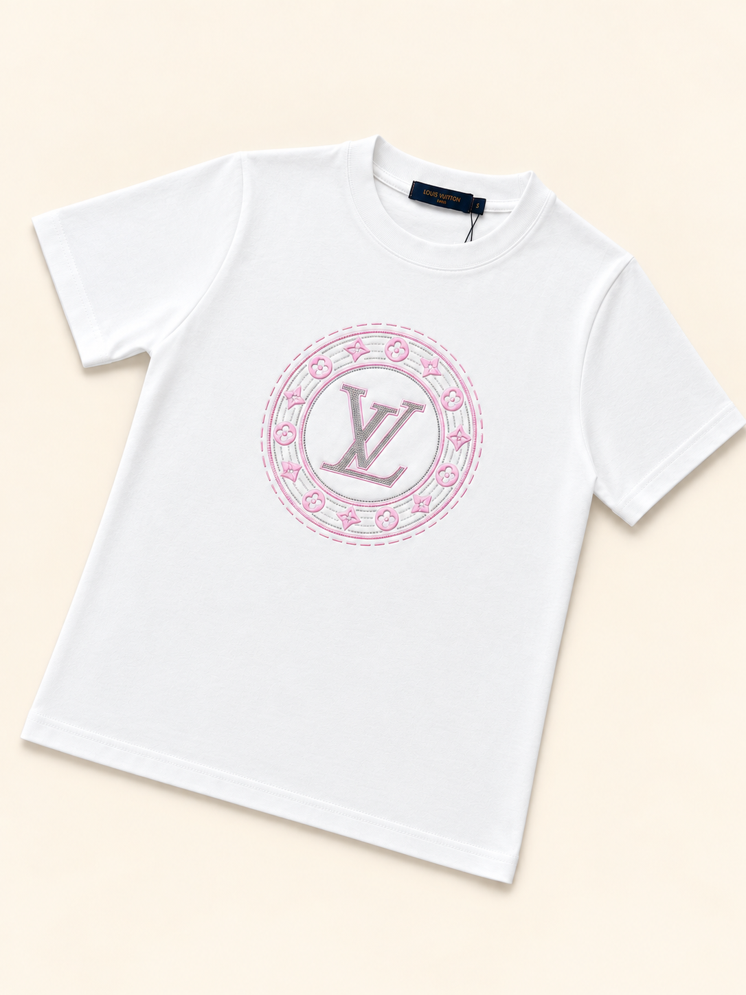 CAMISA LV BLANCA BRILLOS