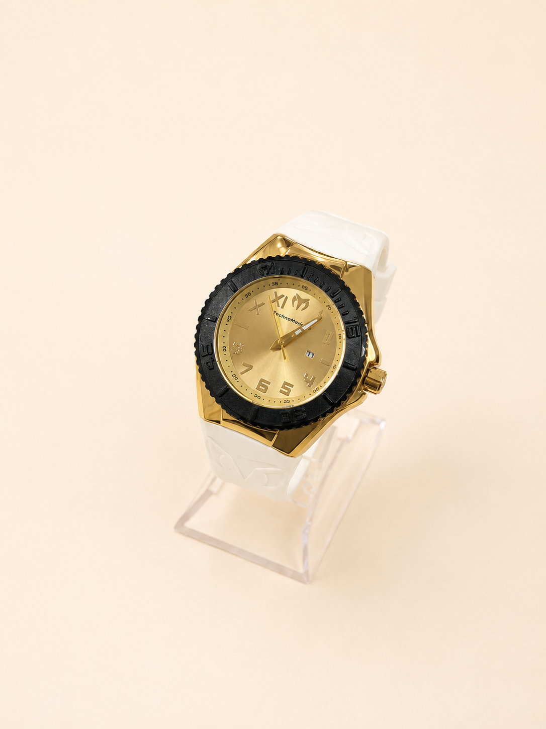 RELOJ TECHNOMARINE BLANCO NEGRO DORADO
