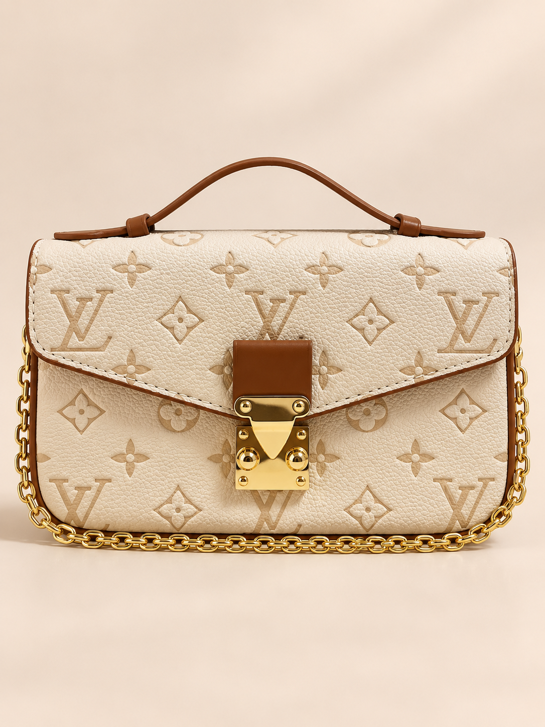 BOLSO DE MANO LV BEIGE