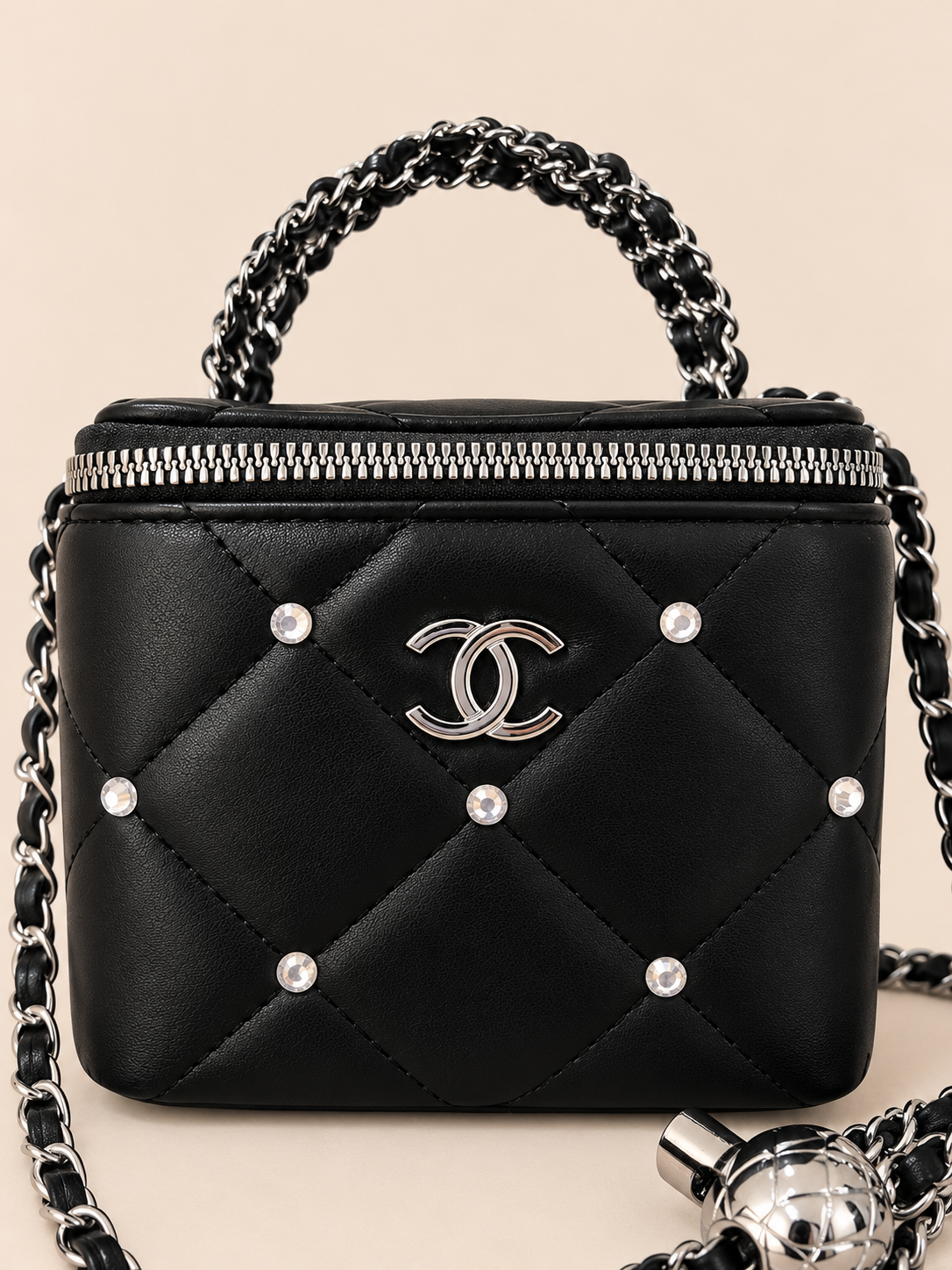 BOLSO DE MANO CHANEL NEGRO PEQUEÑO