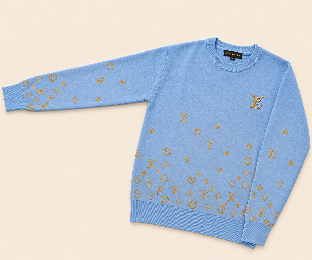 BUZO LV AZUL DORADO
