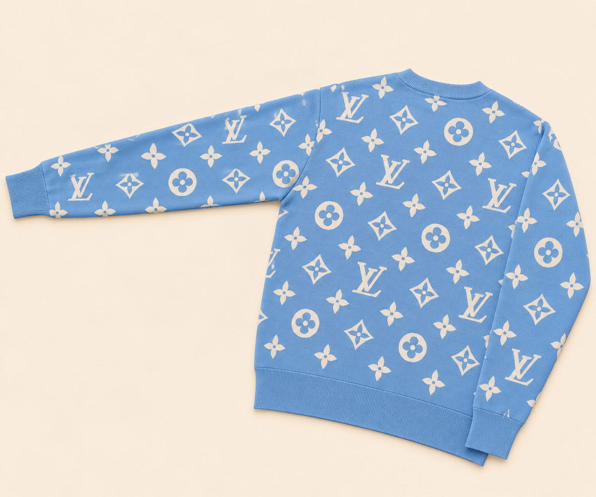 BUZO LV AZUL LETRAS