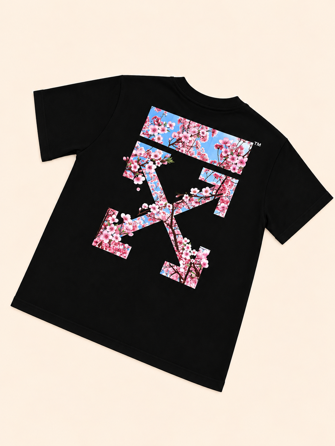 BLUSON OFF WHITE NEGRO FLOR