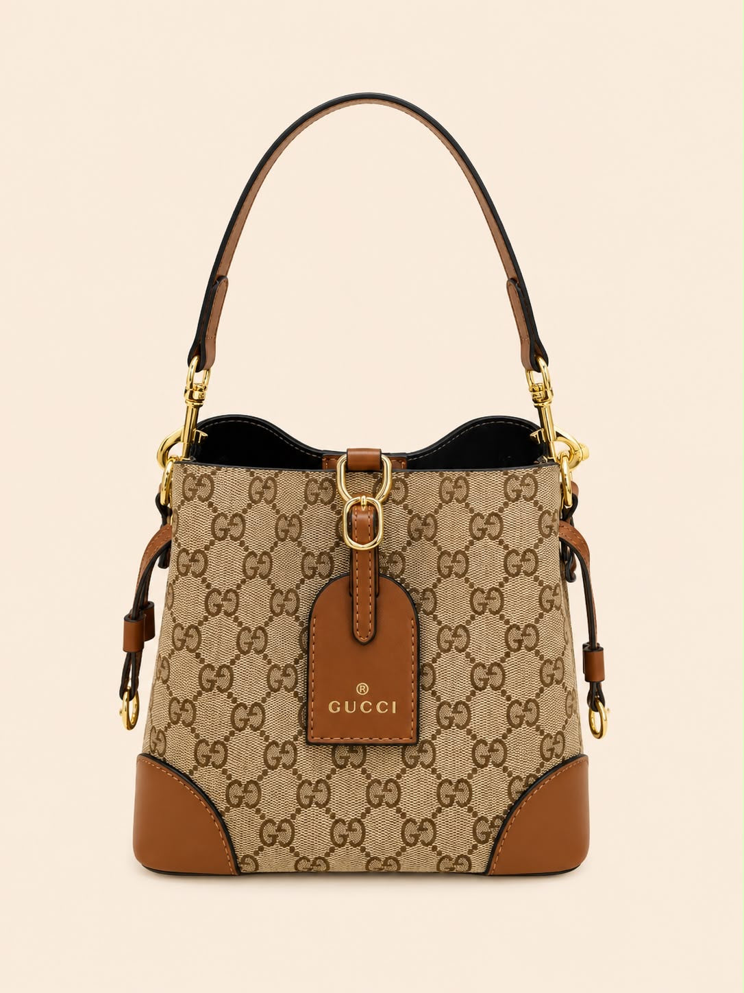 BOLSO DE MANO GUCCI CAFÉ