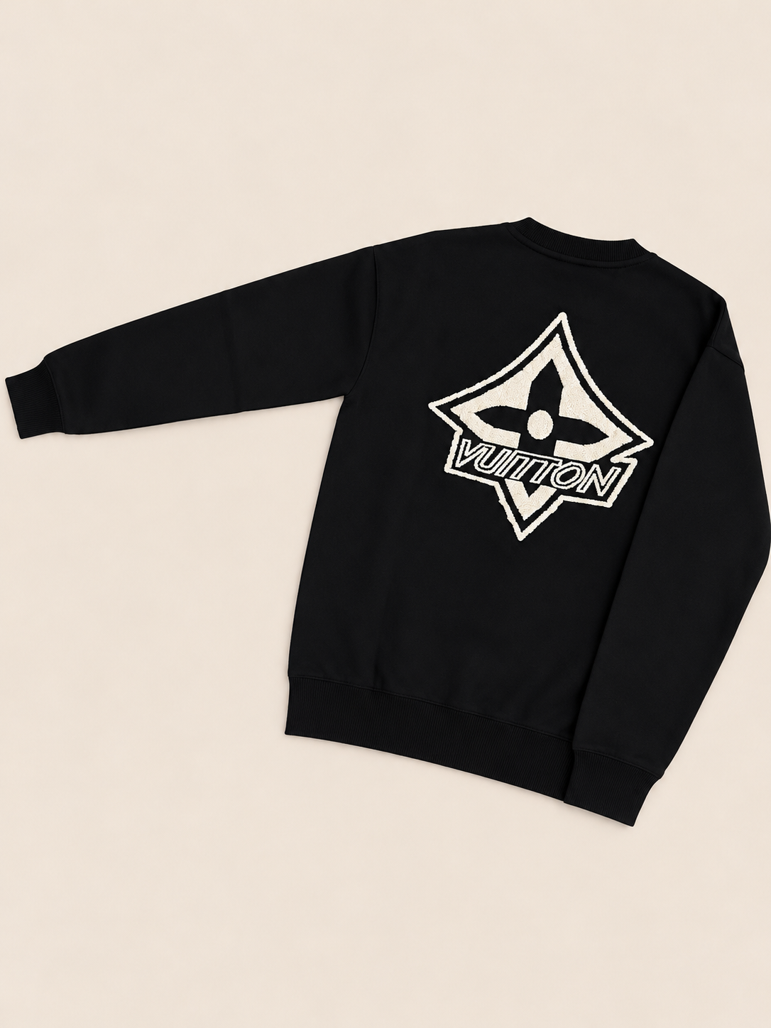 BUZO LV NEGRO LOGO BLANCO