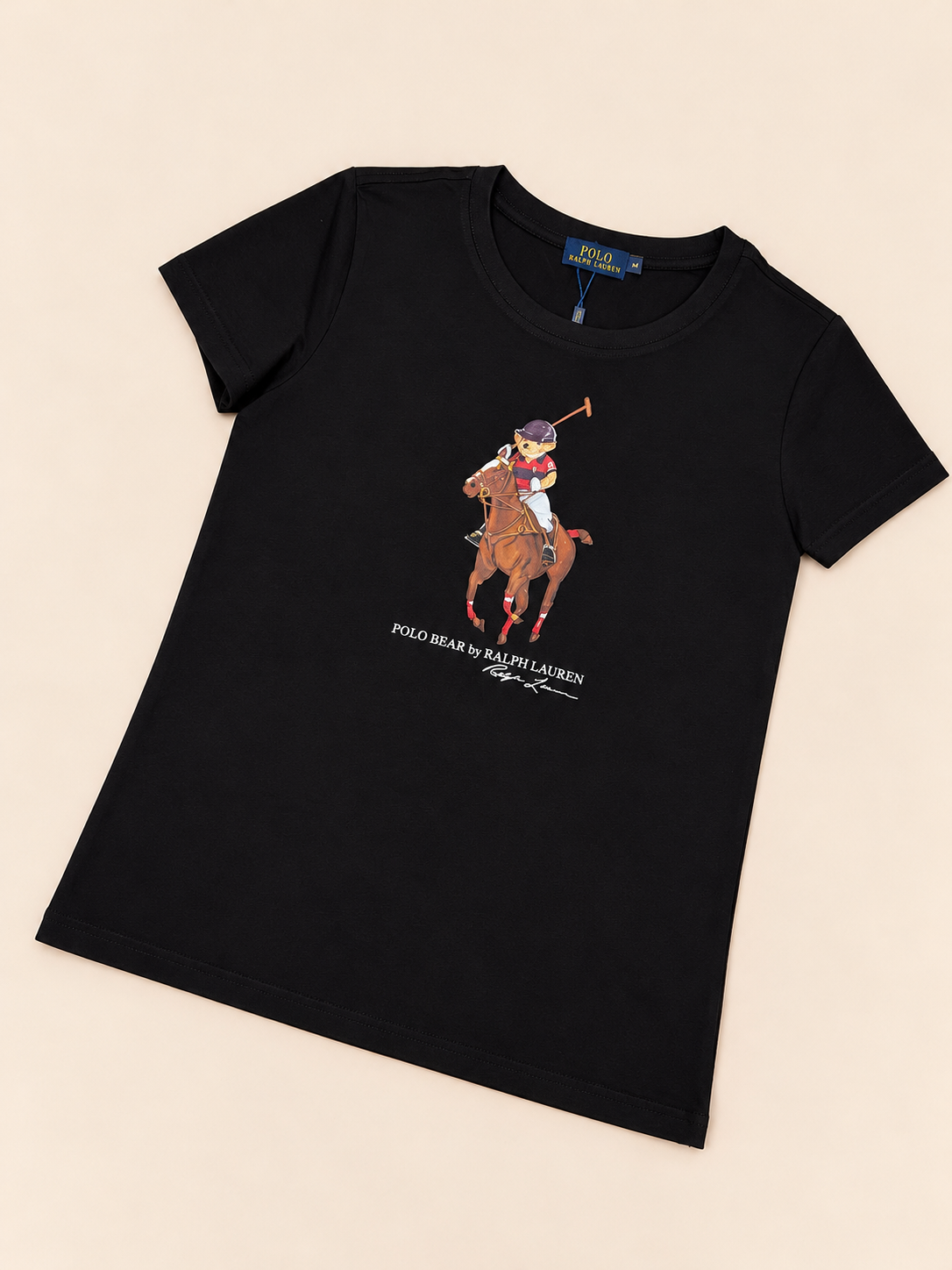 CAMISA POLO NEGRA CABALLO