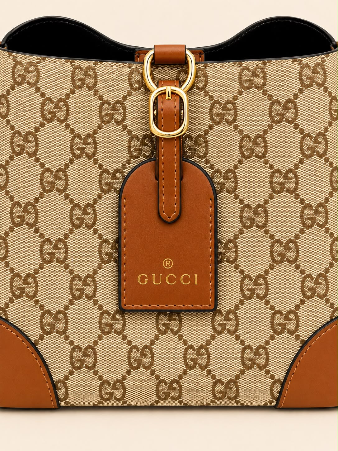 BOLSO DE MANO GUCCI CAFÉ