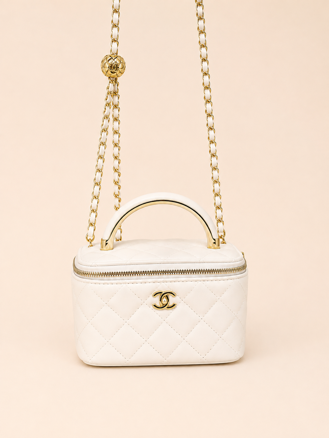 BOLSO DE MANO CHANEL BLANCO