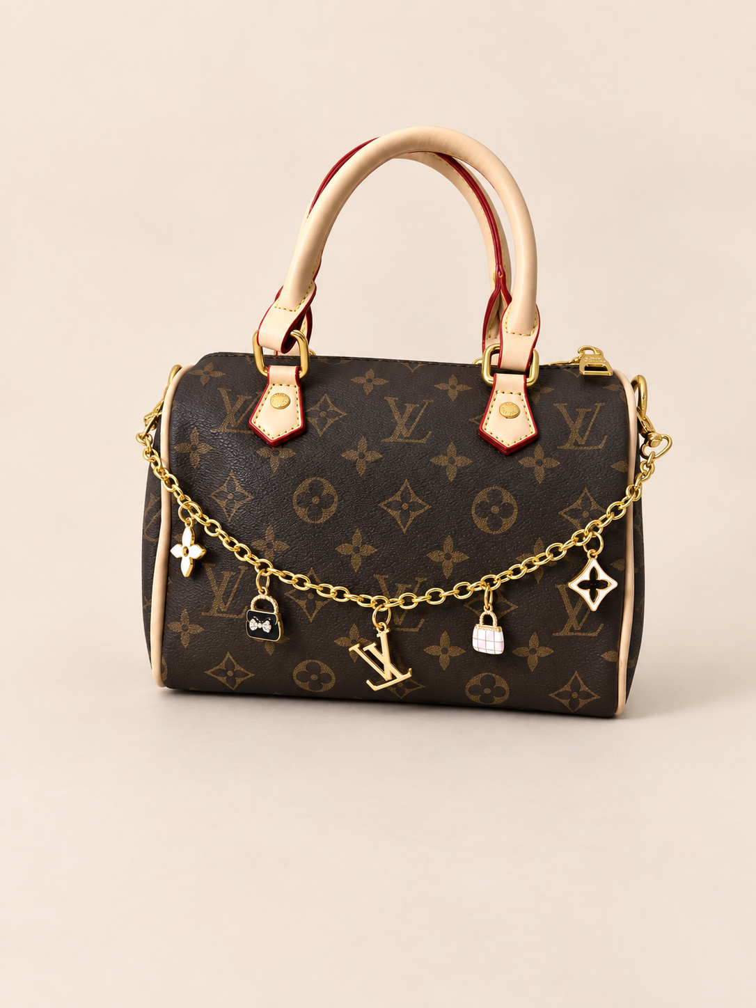 BOLSO DE MANO LV CAFÉ CORREA