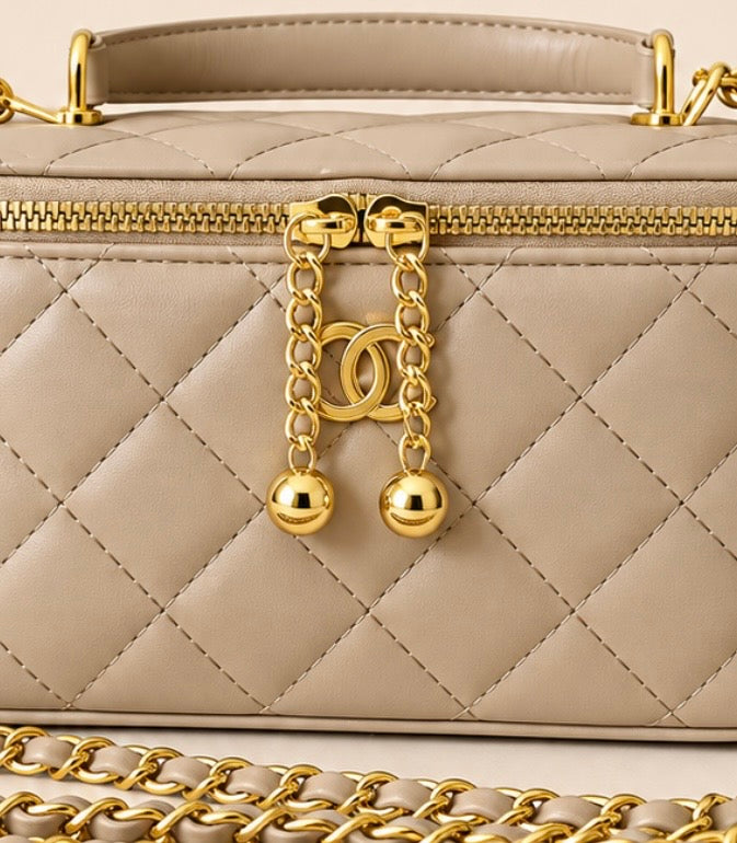 BOLSO DE MANO CHANEL BEIGE