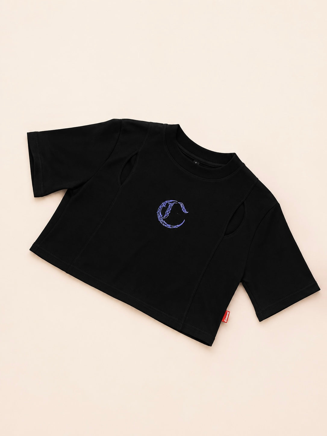 CAMISA CLEMONT NEGRA C MORADA