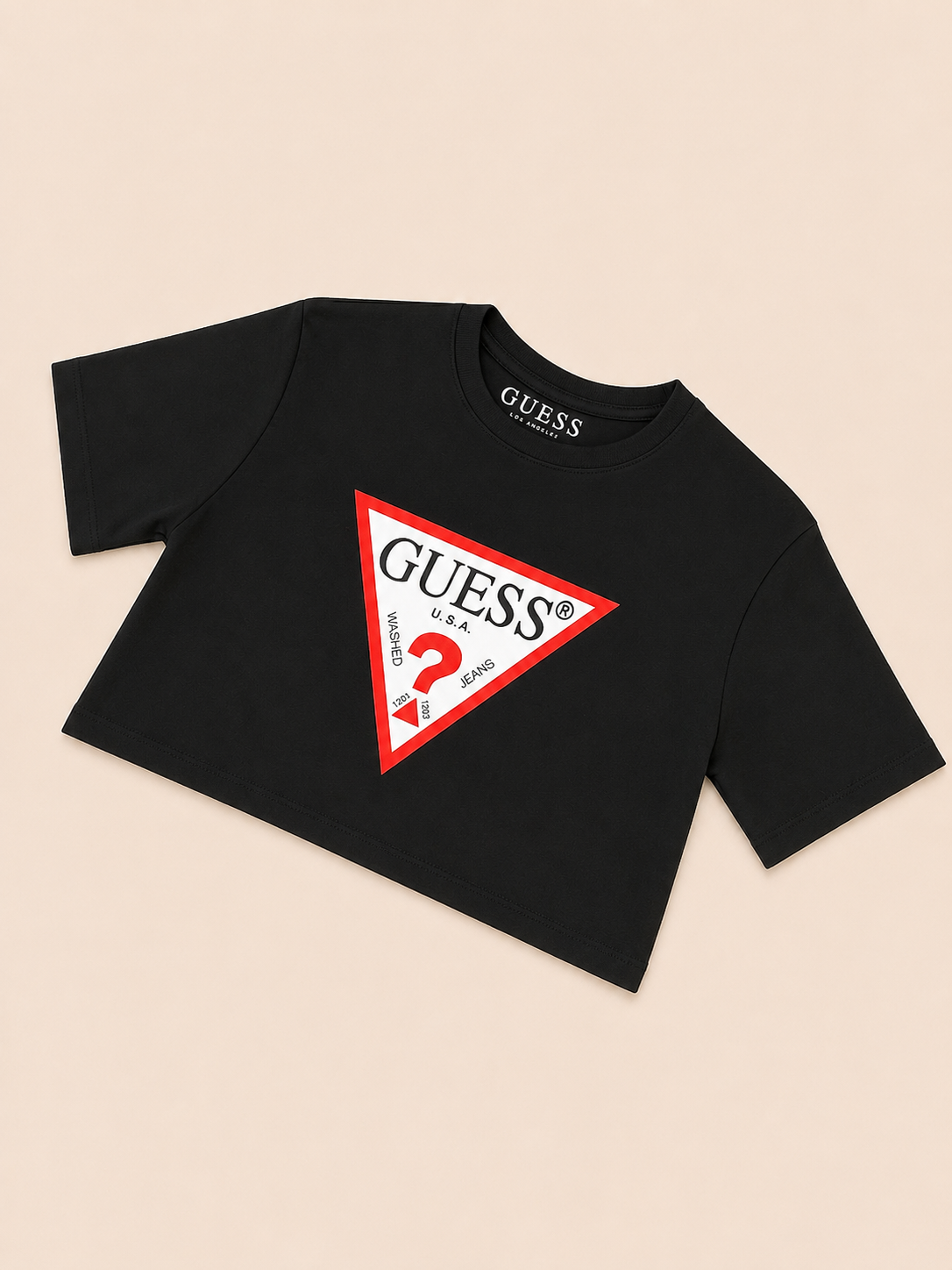 CAMISA GUESS NEGRA TRIÁNGULO