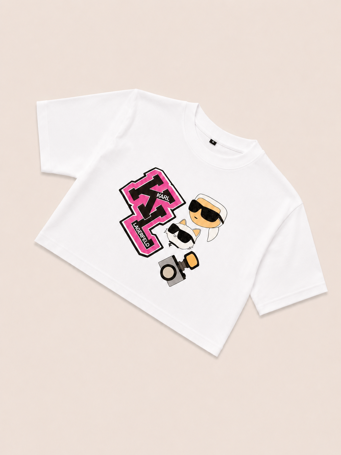 CAMISA KARL BLANCA ROSADA