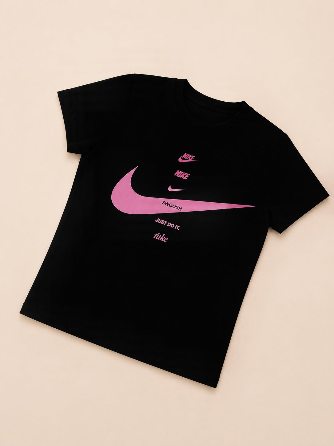 CAMISA NIKE LARGA NEGRA MORADA