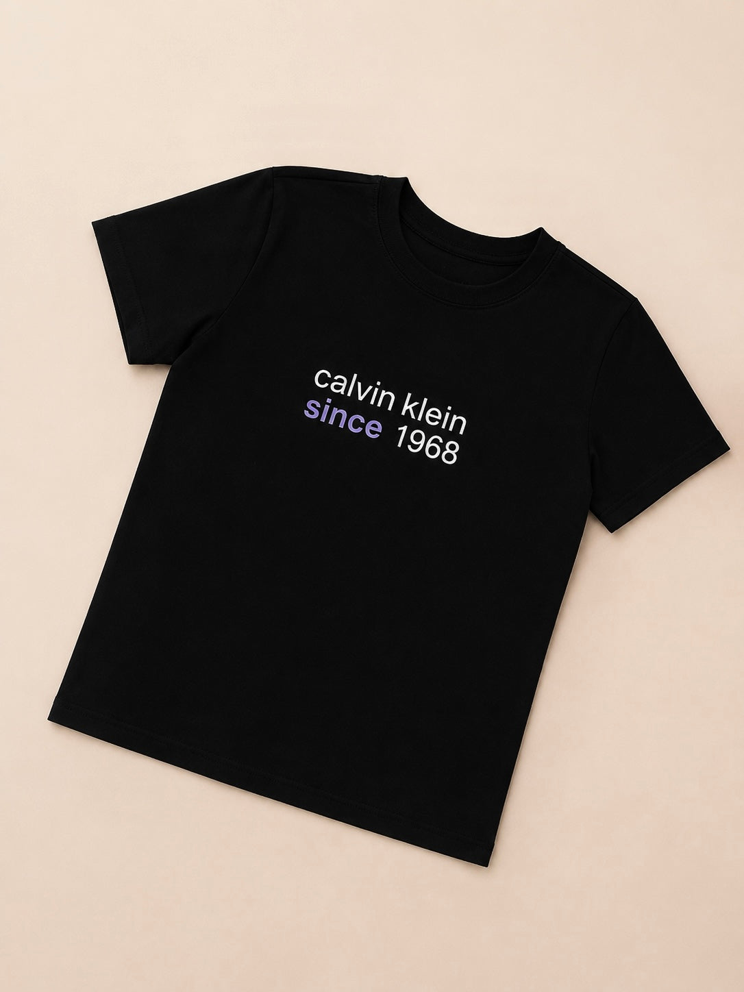 CAMISA CK LARGA NEGRA MORADA