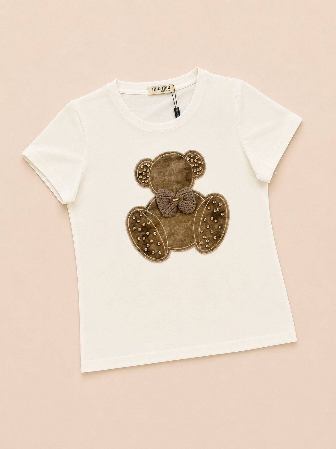 CAMISA MIU MIU LARGA BLANCA OSO