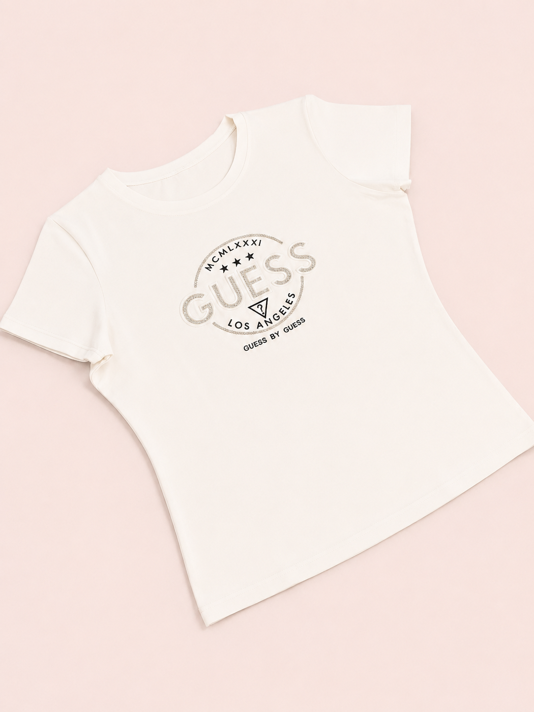 CAMISA GUESS LARGA BLANCA PIEDRAS