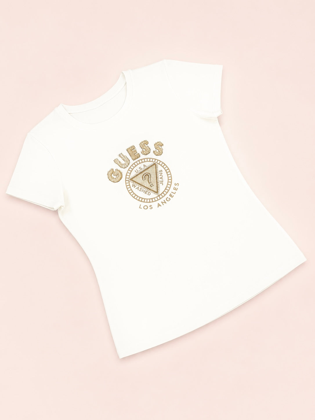 CAMISA GUESS LARGA BLANCA CÍRCULO