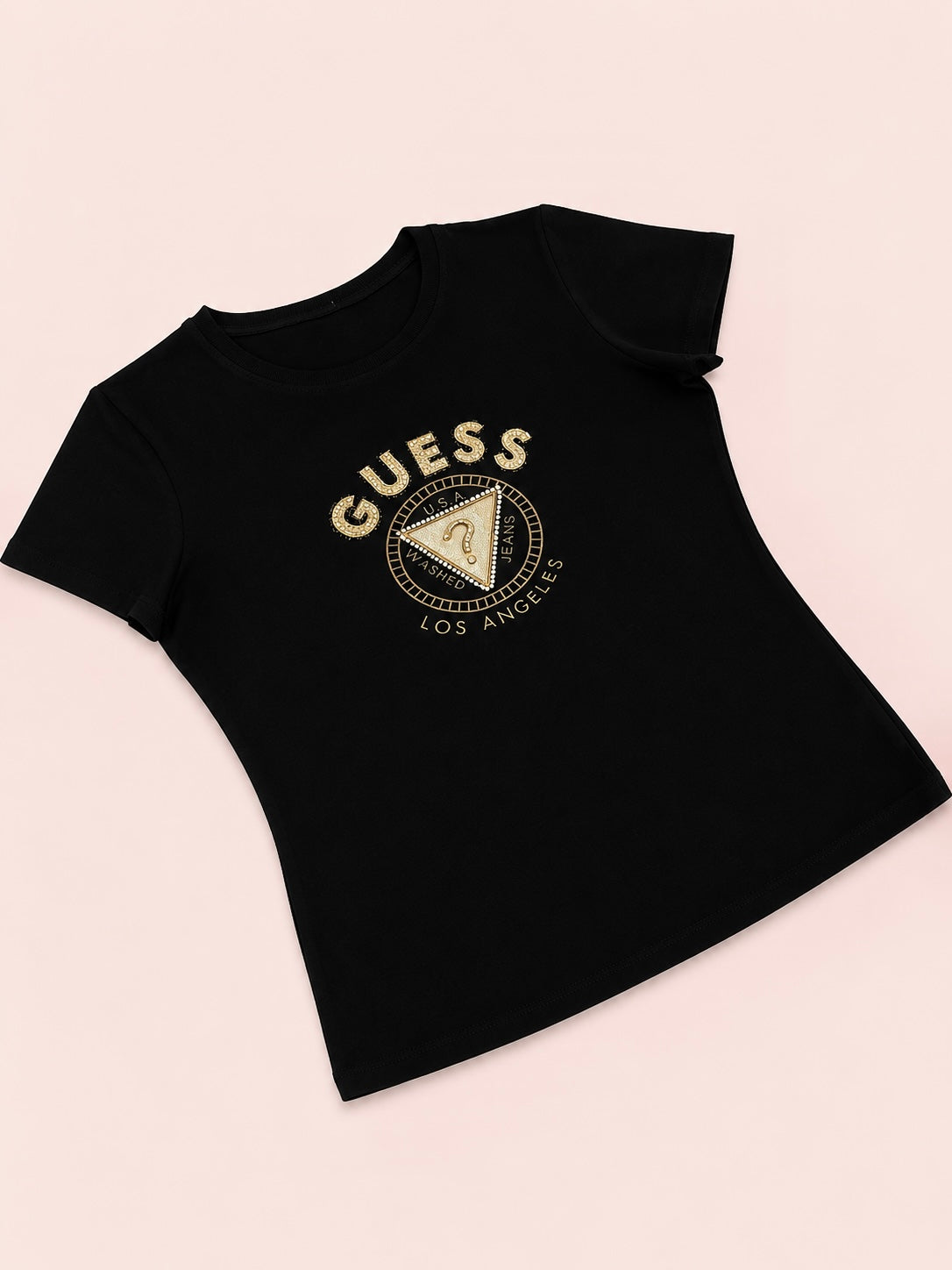 CAMISA GUESS LARGA NEGRA CÍRCULO