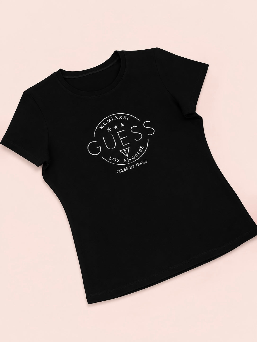 CAMISA GUESS LARGA NEGRA PIEDRAS