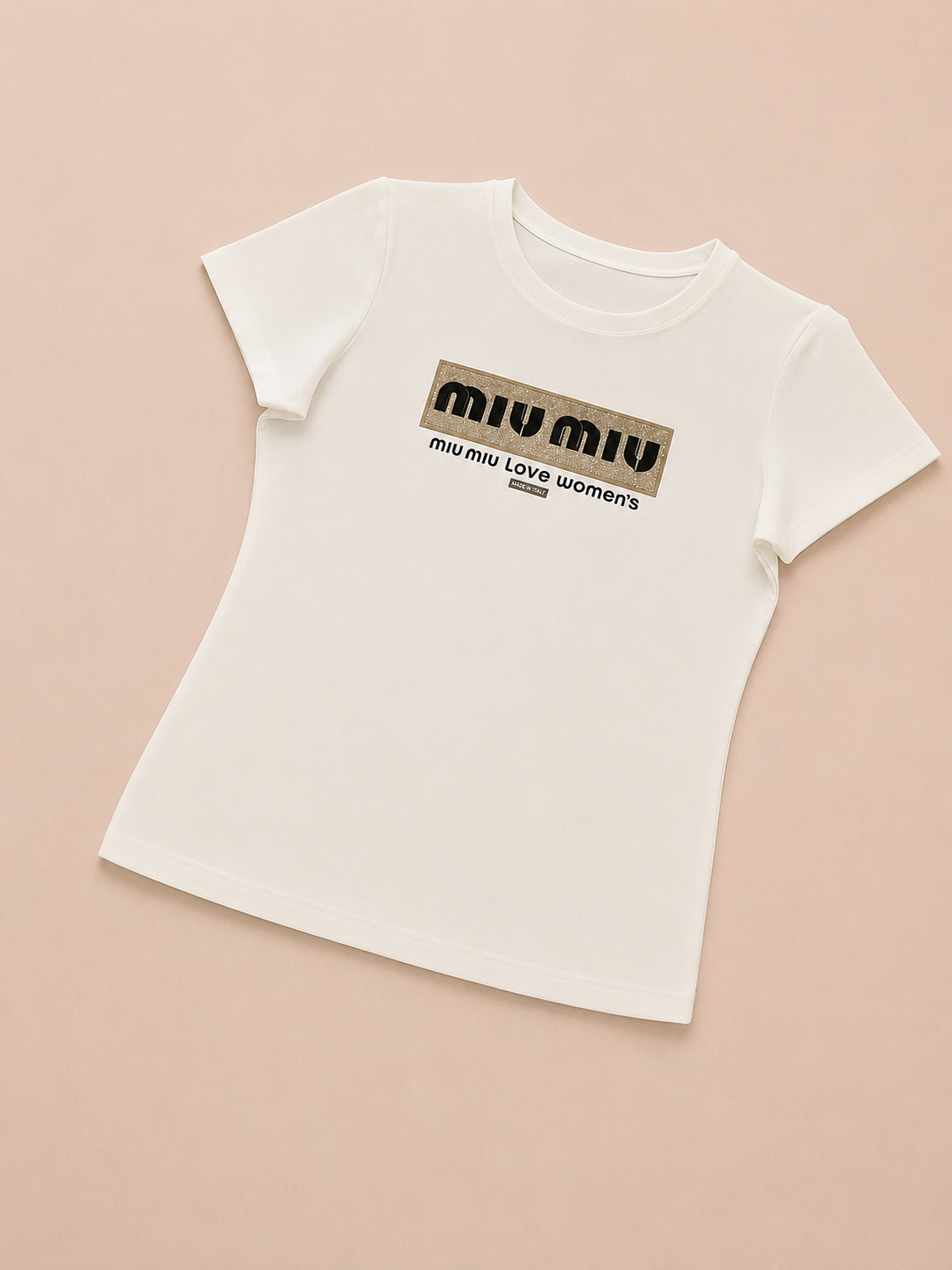CAMISA MIU MIU LARGA BLANCA CAFÉ