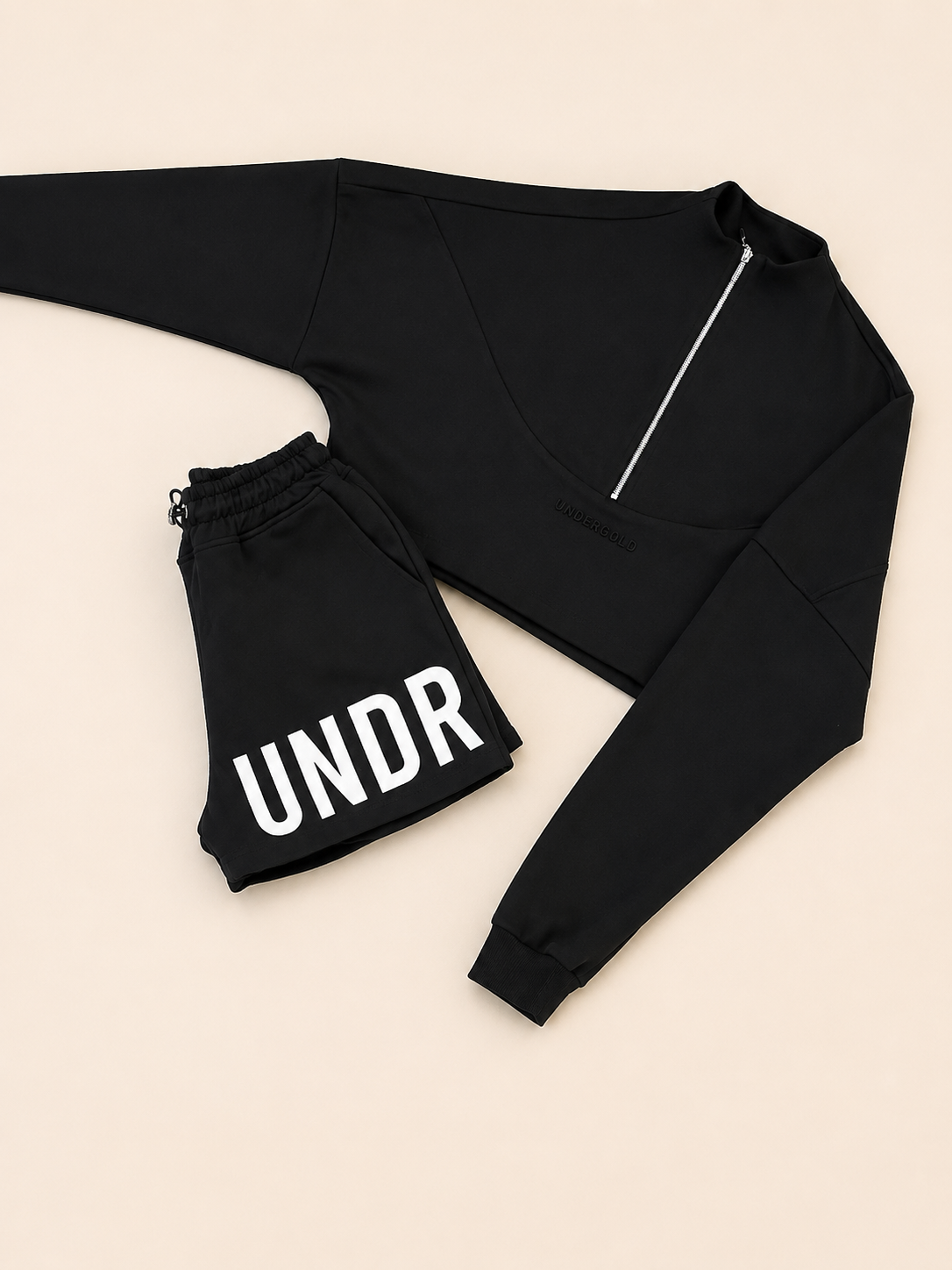 CONJUNTO UNDERGOLD NEGRO SHORT