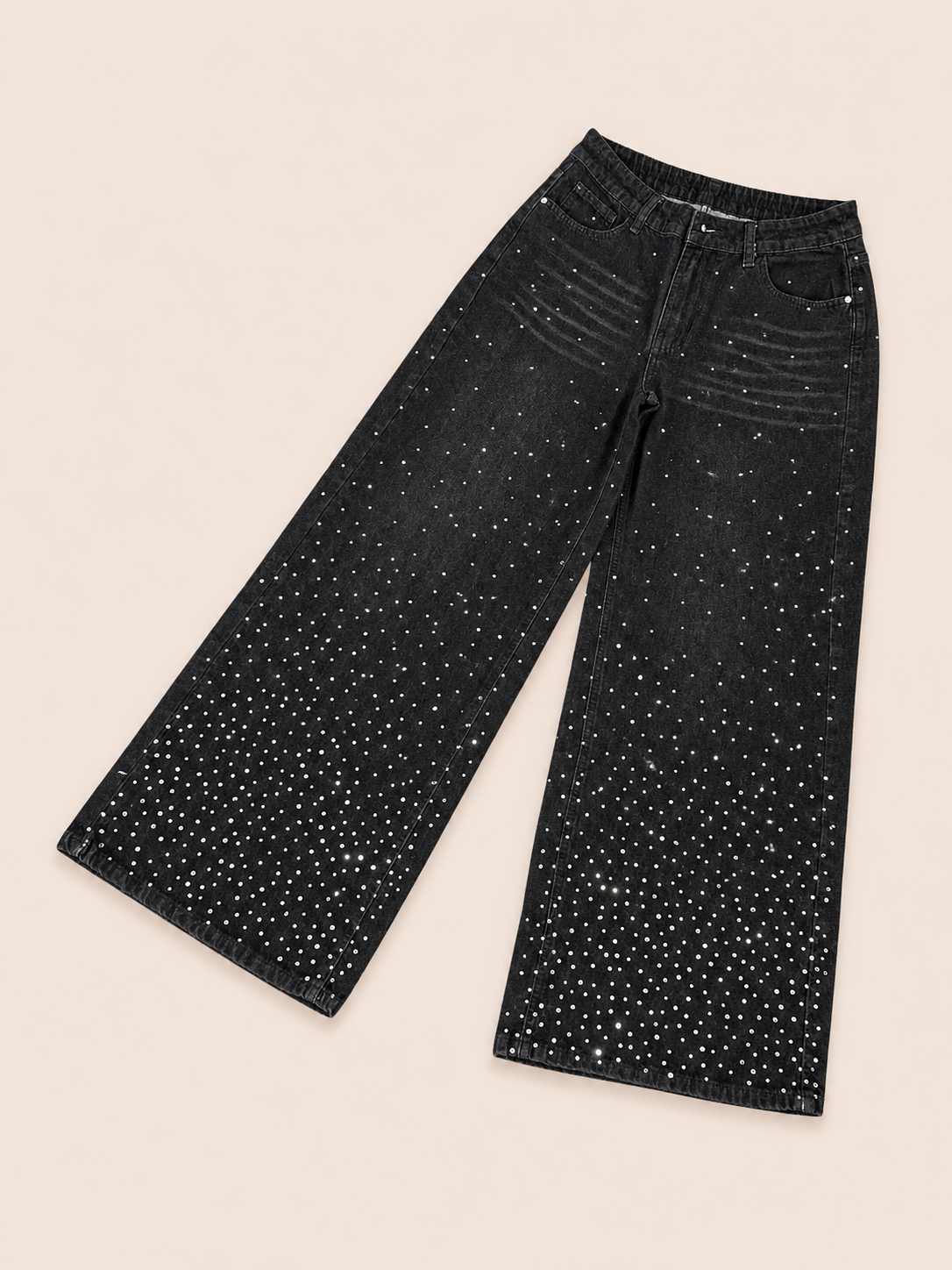 PANTALÓN NEGRO BRILLOS ADELANTE