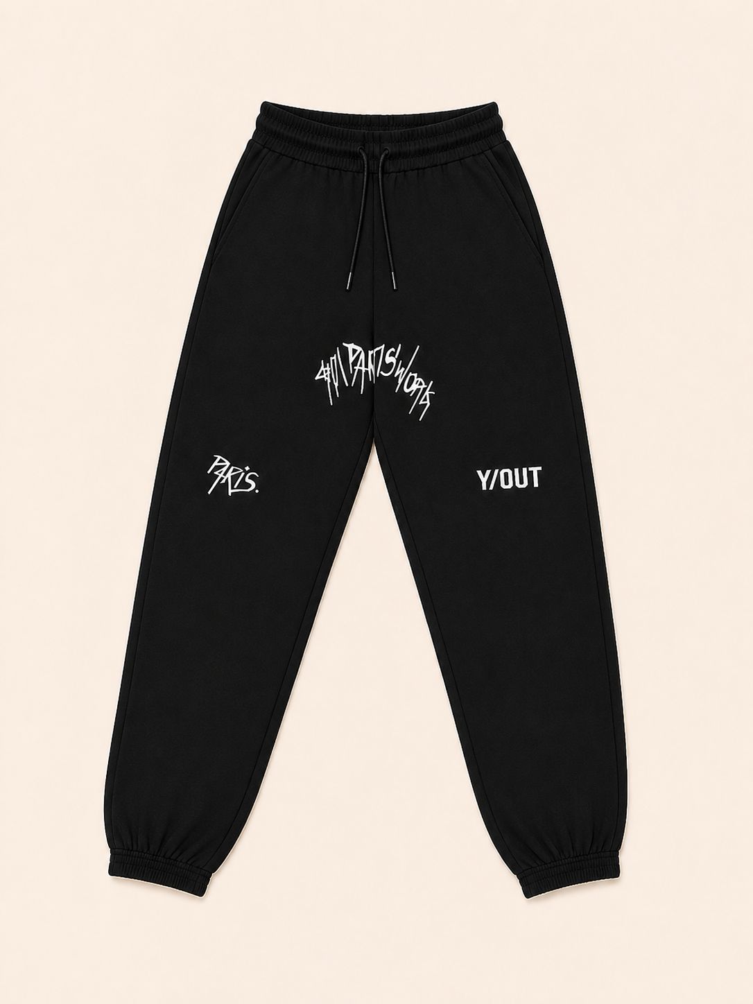JOGGER Y/OUT NEGRO LETRAS