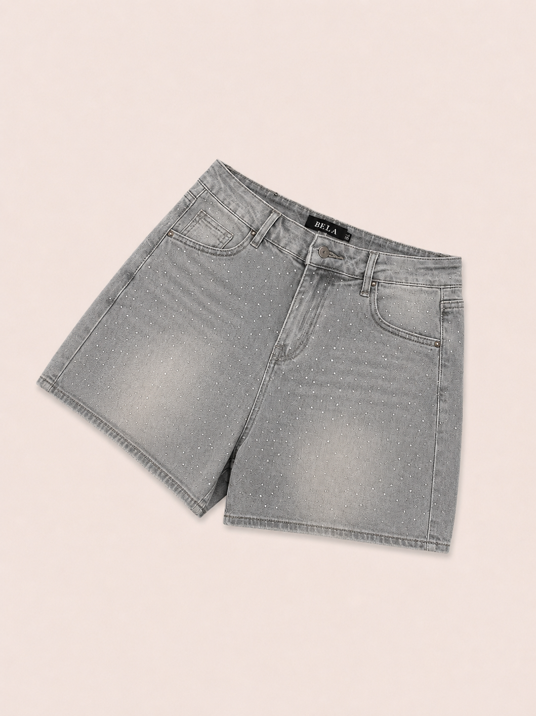 SHORT BRILLOS GRIS