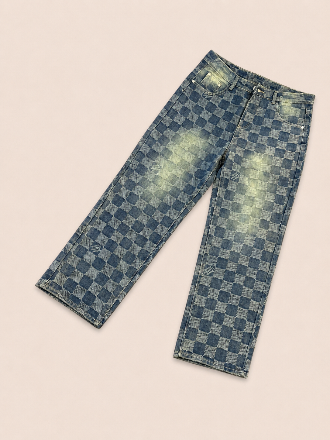 PANTALÓN LV CUADROS OSCURO