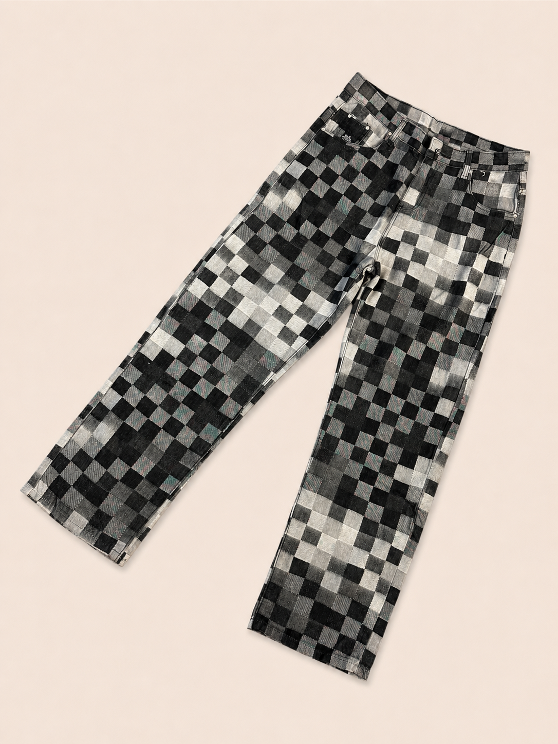 PANTALÓN LV CUADROS NEGRO