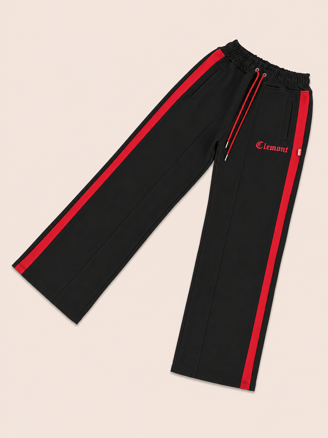 SUDADERA CLEMONT NEGRA ROJA