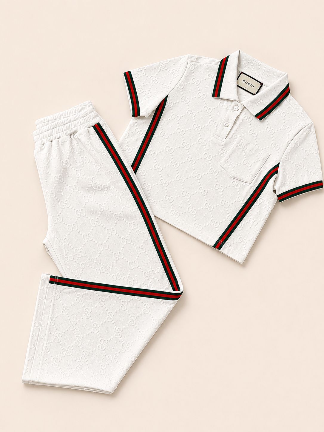 CONJUNTO GUCCI BLANCO CAMISA