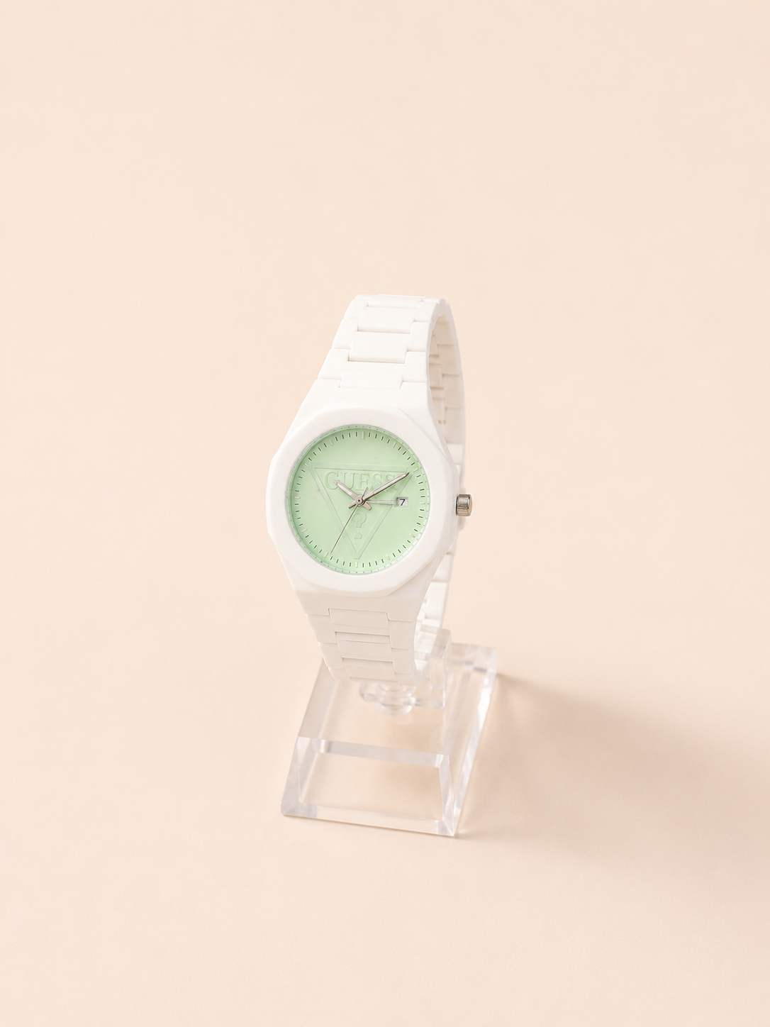 RELOJ GUESS BLANCO CÍRCULO VERDE