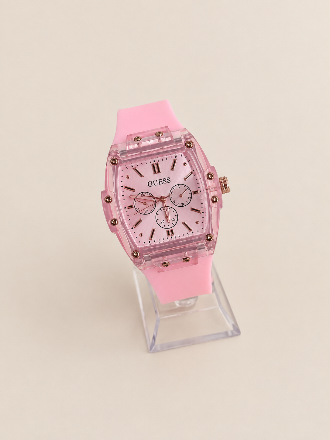 RELOJ GUESS ROSADO