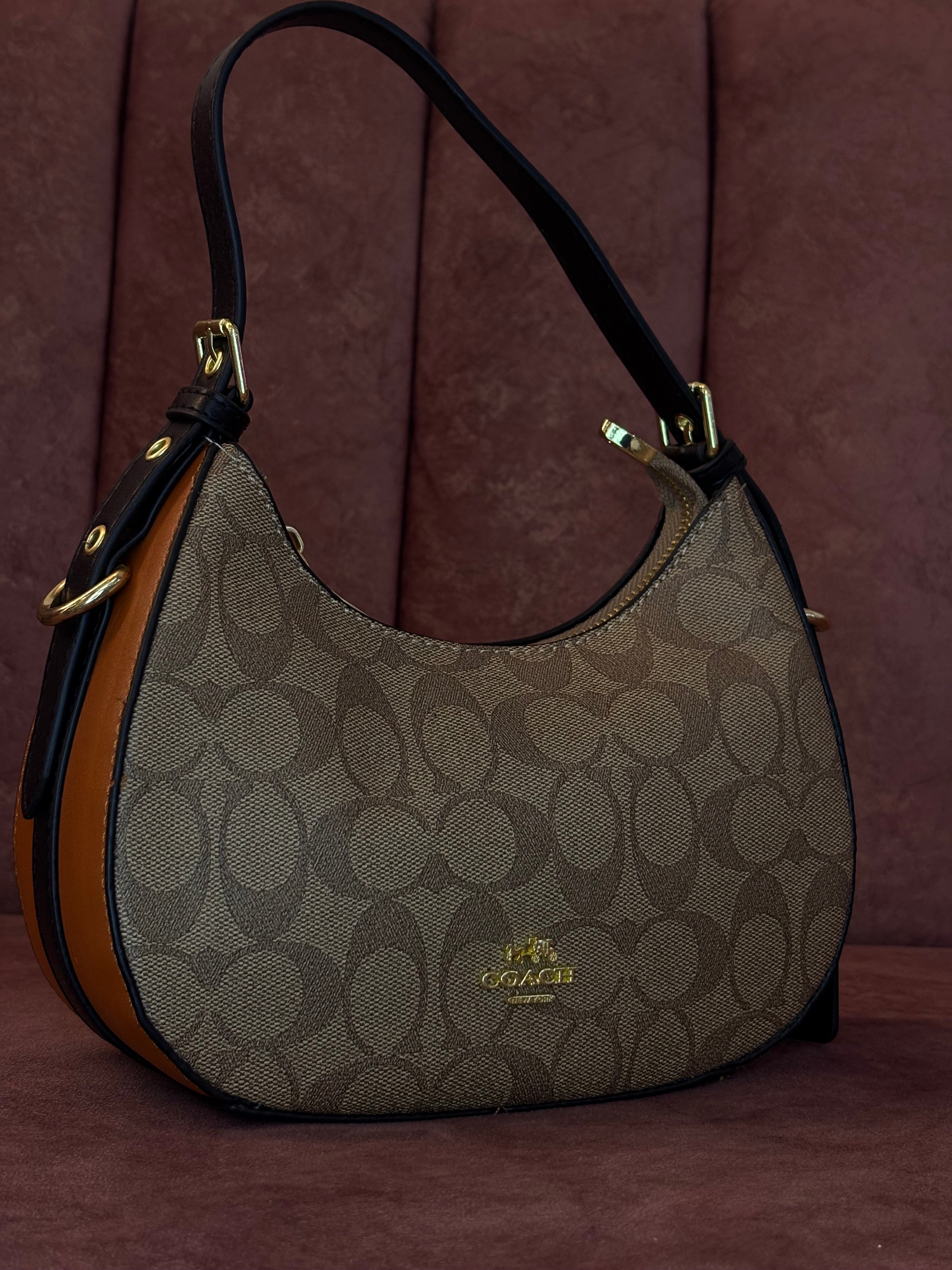 BOLSO DE MANO COACH CAFE
